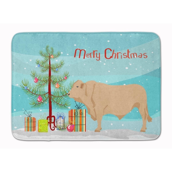 Carolines Treasures Charolais Cow Christmas Machine Washable Memory Foam Mat BB9193RUG - main